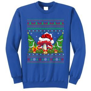 Xmas Tree Ugly Santa Hat Mushroom Christmas Great Gift Tall Sweatshirt