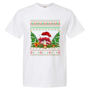 Xmas Tree Ugly Santa Hat Mushroom Christmas Great Gift Garment-Dyed Heavyweight T-Shirt