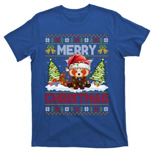 Xmas Tree Ugly Santa Hat Red Panda Christmas Gift T-Shirt