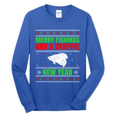 Xmas Ugly Fisher Merry Fishmas Fishing Christmas Great Gift Tall Long Sleeve T-Shirt