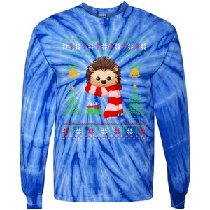 Xmas Ugly Style Hedgehog Christmas Gift Tie-Dye Long Sleeve Shirt