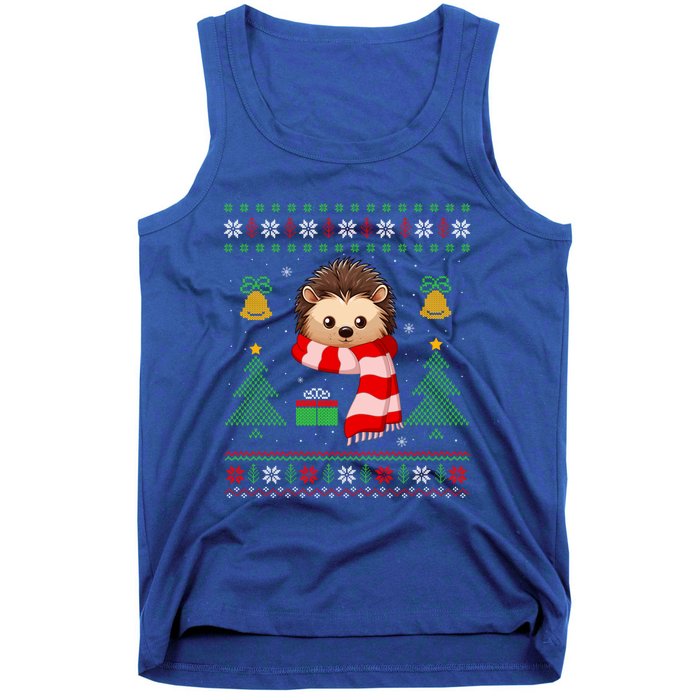 Xmas Ugly Style Hedgehog Christmas Gift Tank Top