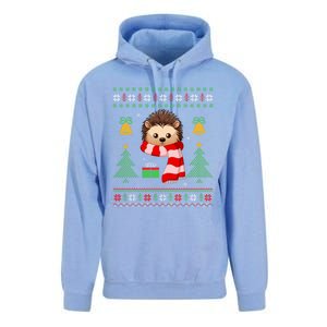 Xmas Ugly Style Hedgehog Christmas Gift Unisex Surf Hoodie