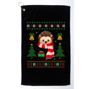 Xmas Ugly Style Hedgehog Christmas Gift Platinum Collection Golf Towel