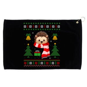 Xmas Ugly Style Hedgehog Christmas Gift Grommeted Golf Towel