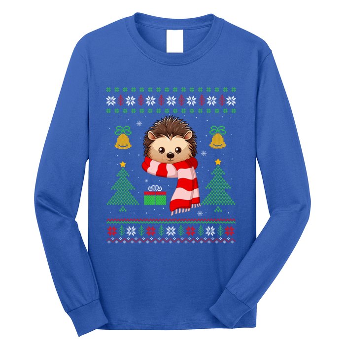 Xmas Ugly Style Hedgehog Christmas Meaningful Gift Long Sleeve Shirt