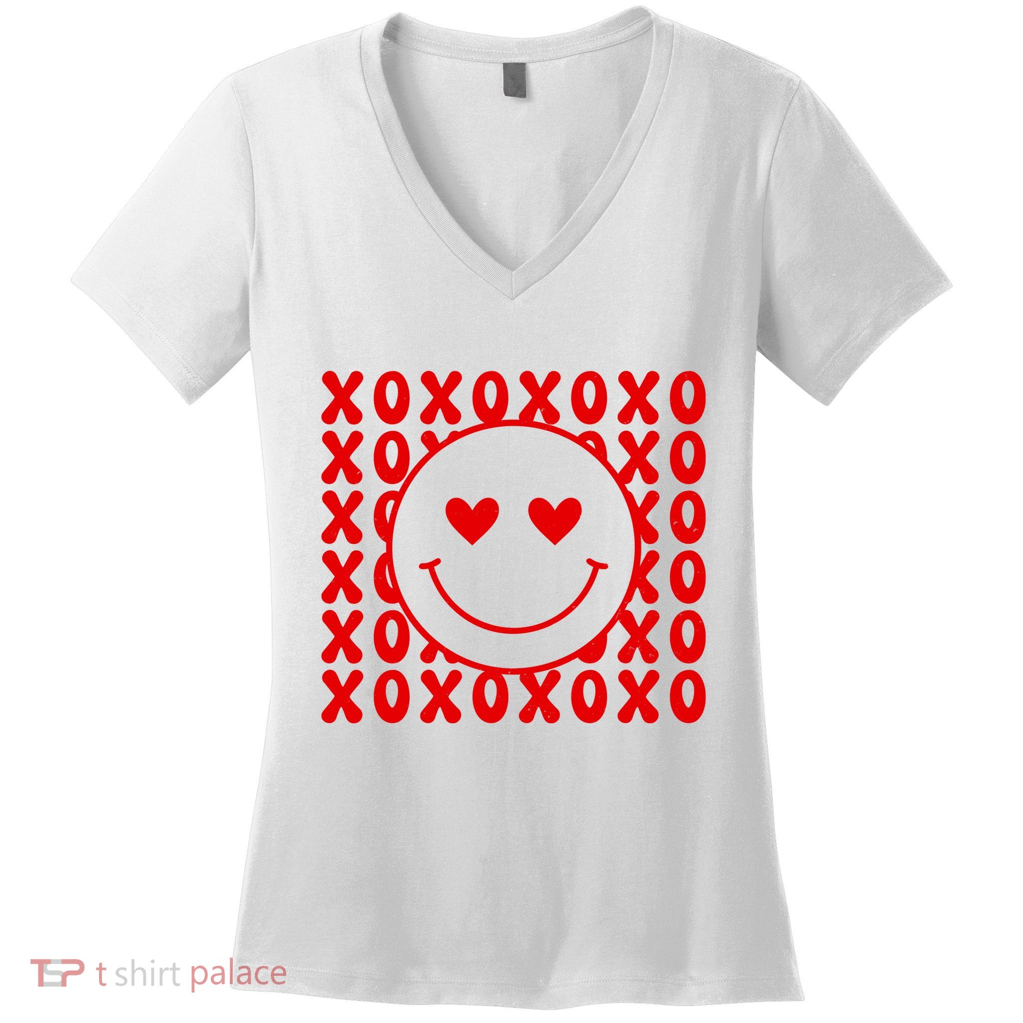 Xoxo Valentines Cute Women's V-Neck T-Shirt