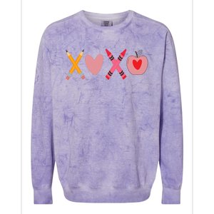 Xoxo Valentines Day School Holiday Colorblast Crewneck Sweatshirt