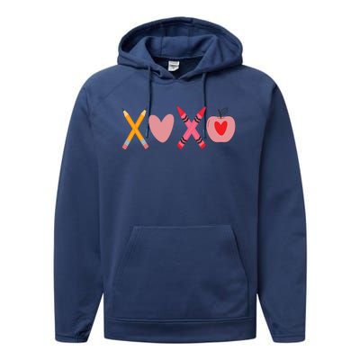 Xoxo Valentines Day School Holiday Performance Fleece Hoodie