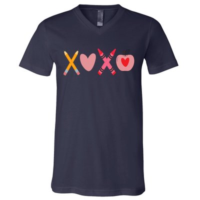 Xoxo Valentines Day School Holiday V-Neck T-Shirt