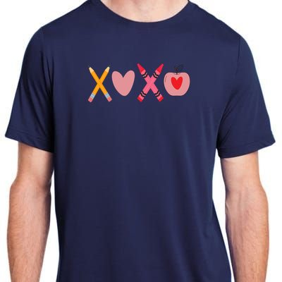 Xoxo Valentines Day School Holiday Adult ChromaSoft Performance T-Shirt