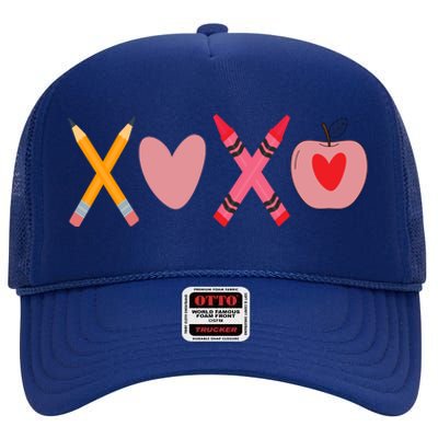 Xoxo Valentines Day School Holiday High Crown Mesh Back Trucker Hat