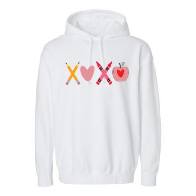 Xoxo Valentines Day School Holiday Garment-Dyed Fleece Hoodie