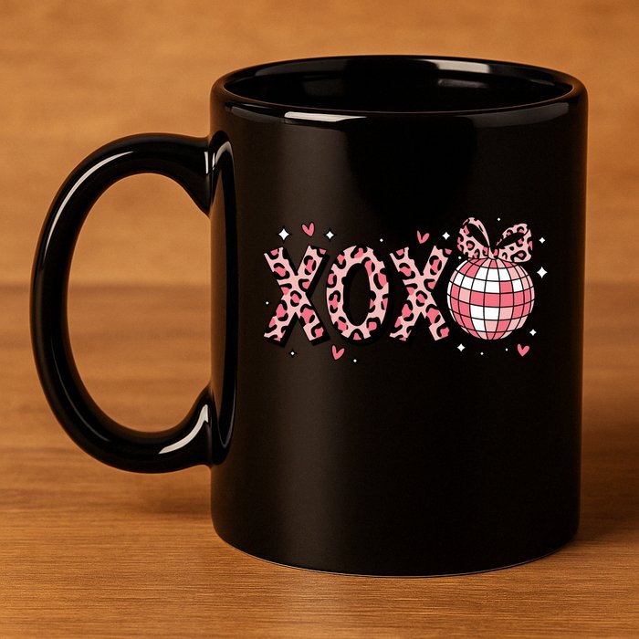 Xoxo Valentines Day Retro 11oz C Handle Ceramic Mug
