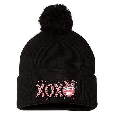 Xoxo Valentines Day Retro Pom Pom 12in Knit Beanie