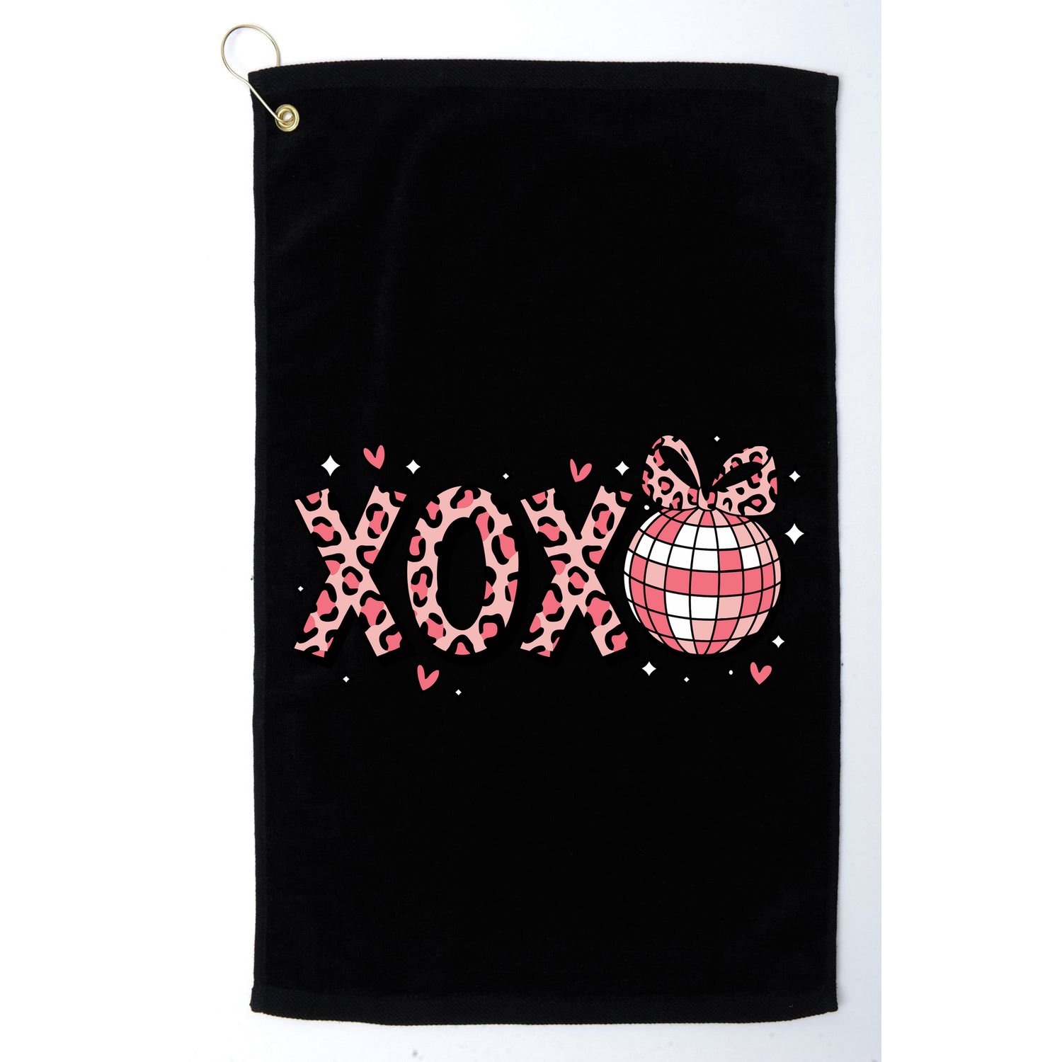 Xoxo Valentines Day Retro Golf Towel