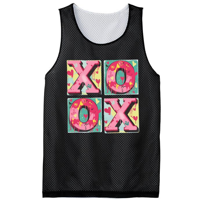 Xoxo ValentineS Day Theme Mesh Reversible Basketball Jersey Tank