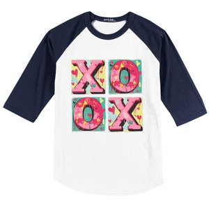 Xoxo ValentineS Day Theme Baseball Sleeve Shirt