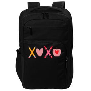 Xoxo Valentines Day Pencil Apple School Impact Tech Backpack