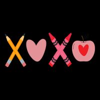 Xoxo Valentines Day Pencil Apple School 16 in Basic Backpack