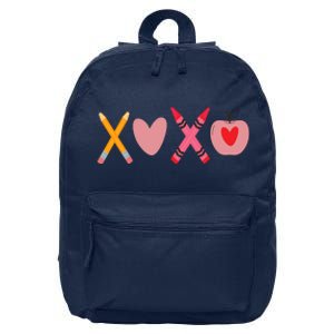 Xoxo Valentines Day Pencil Apple School 16 in Basic Backpack