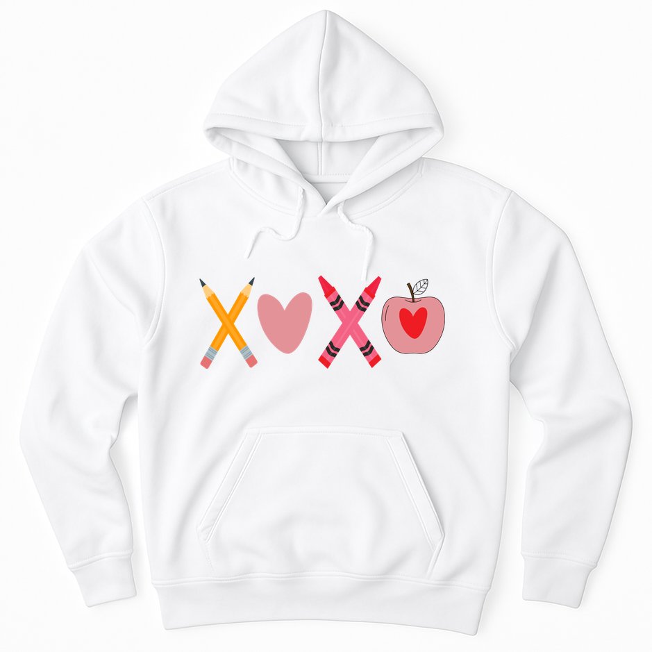Xoxo Valentines Day Pencil Apple School Hoodie