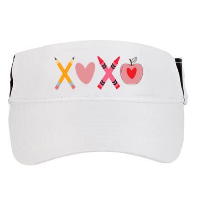 Xoxo Valentines Day Pencil Apple School Adult Drive Performance Visor