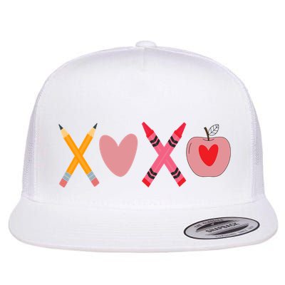 Xoxo Valentines Day Pencil Apple School Flatbill Hat