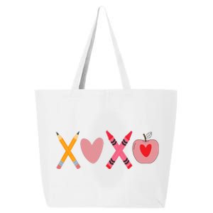 Xoxo Valentines Day Pencil Apple School 25L Jumbo Tote