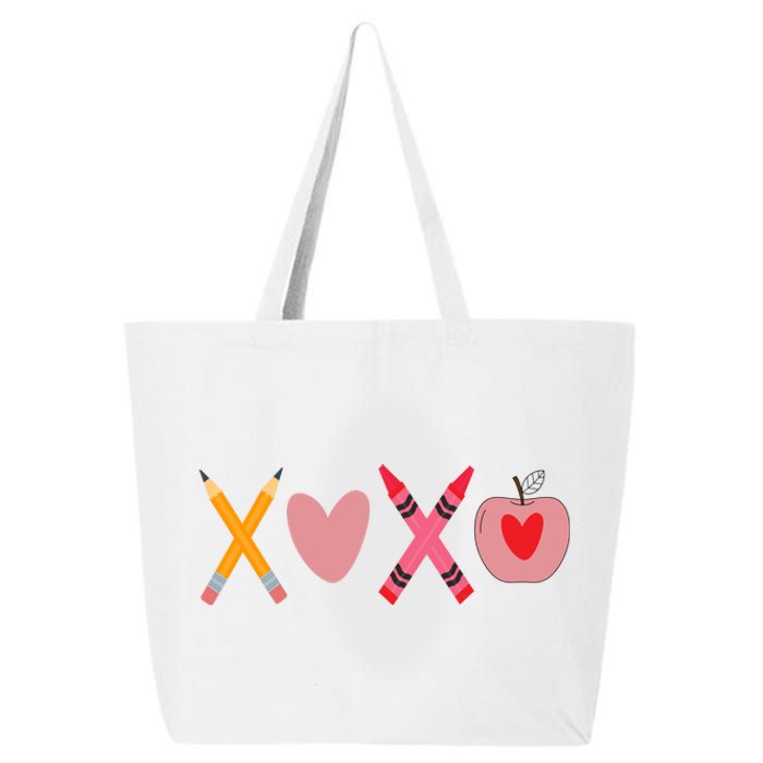 Xoxo Valentines Day Pencil Apple School 25L Jumbo Tote