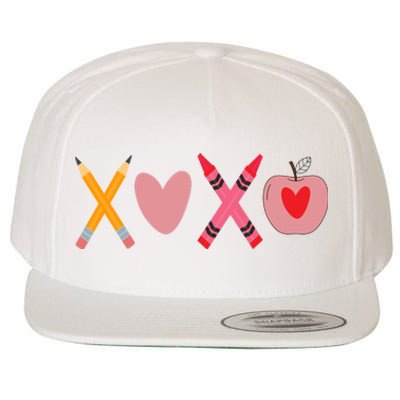 Xoxo Valentines Day Pencil Apple School Wool Snapback Cap