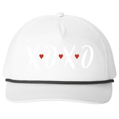 XOXO Valentines Day Heart Snapback Five-Panel Rope Hat