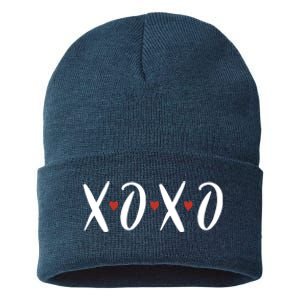 XOXO Valentines Day Heart Sustainable Knit Beanie