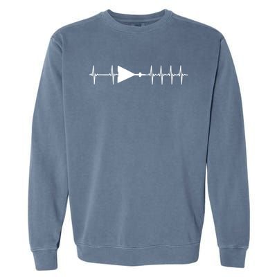 Xb70 Valkyrie Ecg Heartbeat Airplane Cool Gift Garment-Dyed Sweatshirt