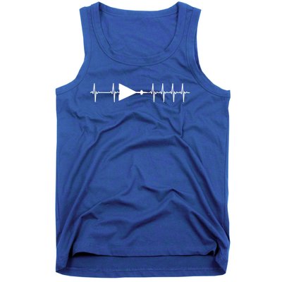 Xb70 Valkyrie Ecg Heartbeat Airplane Cool Gift Tank Top