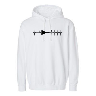 Xb70 Valkyrie Ecg Heartbeat Airplane Cool Gift Garment-Dyed Fleece Hoodie