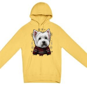 Xmas West Highland White Terrier Santa On Christmas Westie Cool Gift Premium Pullover Hoodie