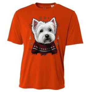 Xmas West Highland White Terrier Santa On Christmas Westie Cool Gift Cooling Performance Crew T-Shirt