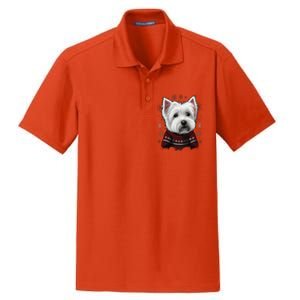 Xmas West Highland White Terrier Santa On Christmas Westie Cool Gift Dry Zone Grid Polo