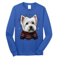 Xmas West Highland White Terrier Santa On Christmas Westie Cool Gift Long Sleeve Shirt