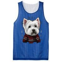 Xmas West Highland White Terrier Santa On Christmas Westie Cool Gift Mesh Reversible Basketball Jersey Tank