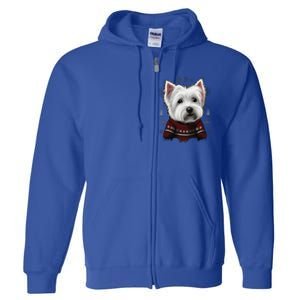 Xmas West Highland White Terrier Santa On Christmas Westie Cool Gift Full Zip Hoodie