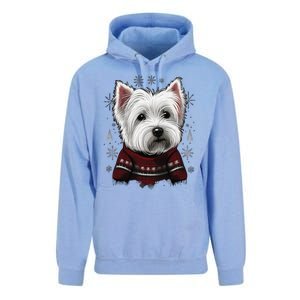 Xmas West Highland White Terrier Santa On Christmas Westie Cool Gift Unisex Surf Hoodie