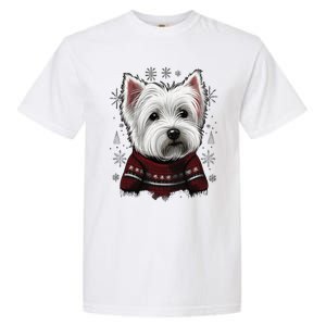 Xmas West Highland White Terrier Santa On Christmas Westie Cool Gift Garment-Dyed Heavyweight T-Shirt