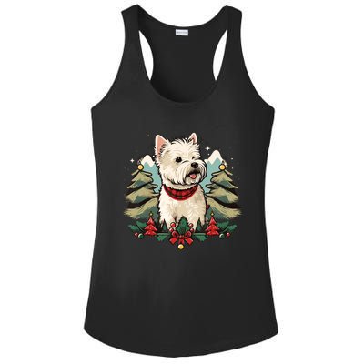 Xmas West Highland White Terrier Santa On Christmas Westie Ladies PosiCharge Competitor Racerback Tank