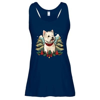 Xmas West Highland White Terrier Santa On Christmas Westie Ladies Essential Flowy Tank