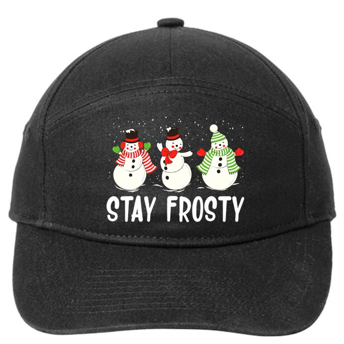 Xmas Winter Snowman Christmas Sweater Gifts 7-Panel Snapback Hat