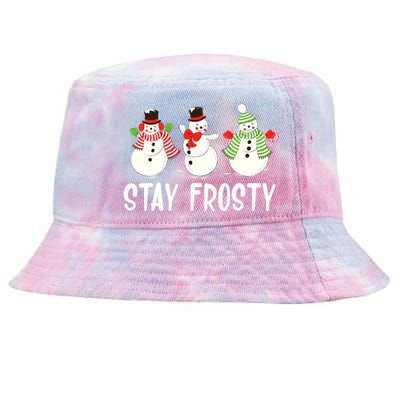 Xmas Winter Snowman Christmas Sweater Gifts Tie-Dyed Bucket Hat