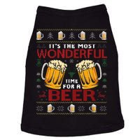 Xmas Wonderful Time For A Beer Ugly Christmas Sweaters  Doggie Tank