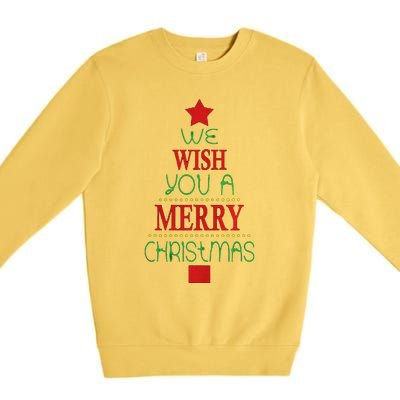 Xmas We Wish You A Merry Christmas Santa Gift Premium Crewneck Sweatshirt